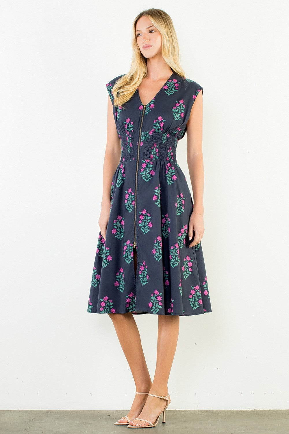 Jacinda Zip Front Midi Dress – MADISON