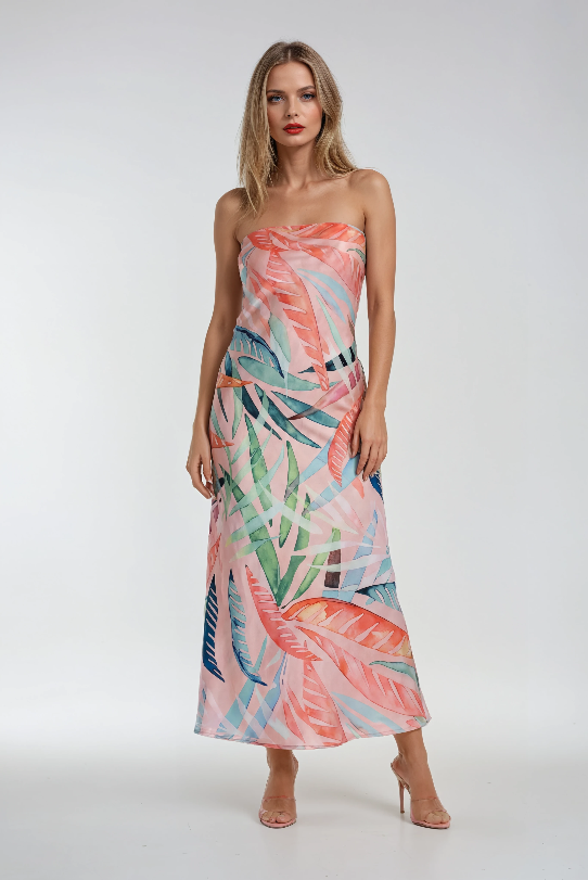 Promenade Striped Maxi, Hot Pink – MADISON
