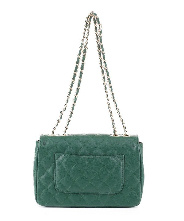 The Symmetrical, Leather Quilted Shoulder Bag