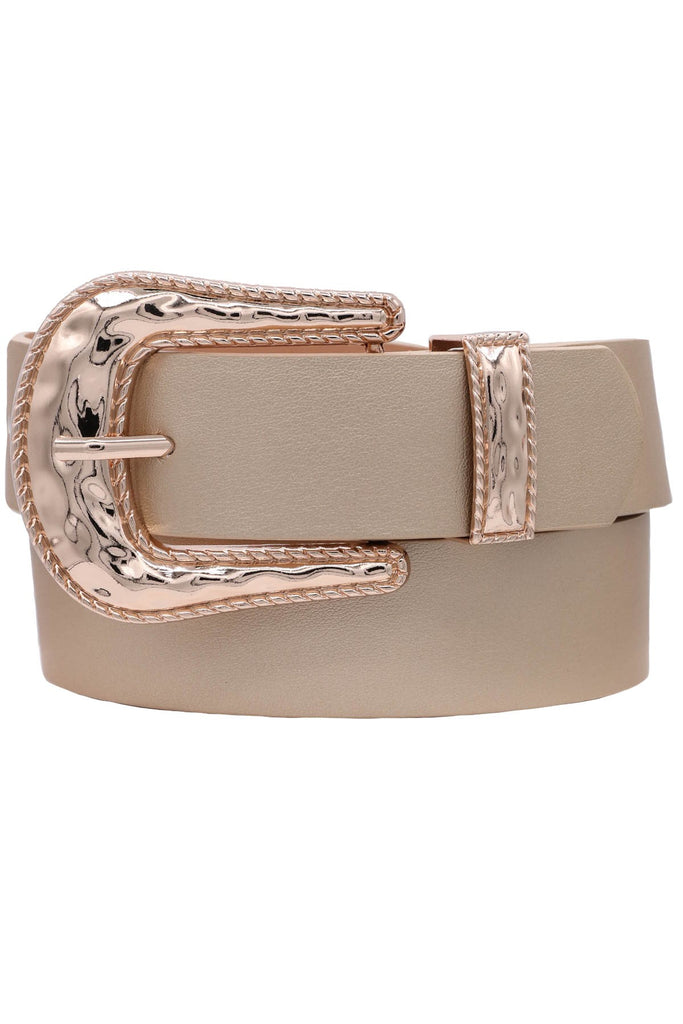 Hammered Western Belt, Gold Hammered Western Belt, Gold