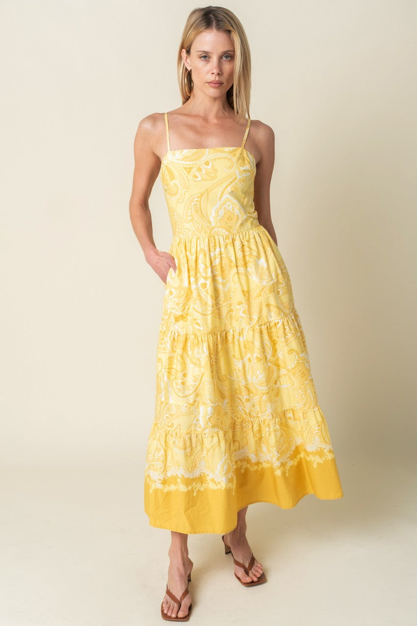 marlene tiered maxi dress Maggie Tiered Maxi Dress Yellow / Small