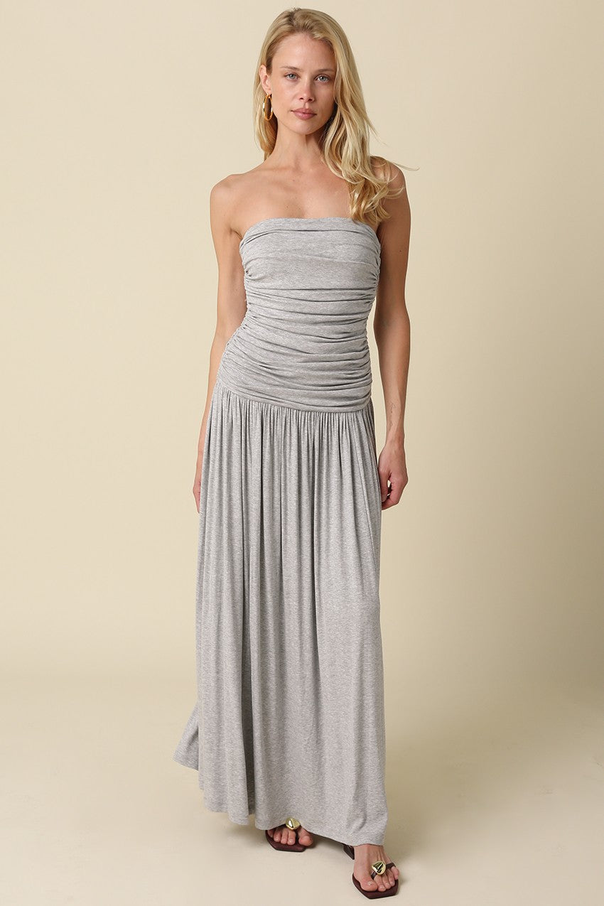 madison strapless maxi dress Madison Strapless Slinky Maxi Dress