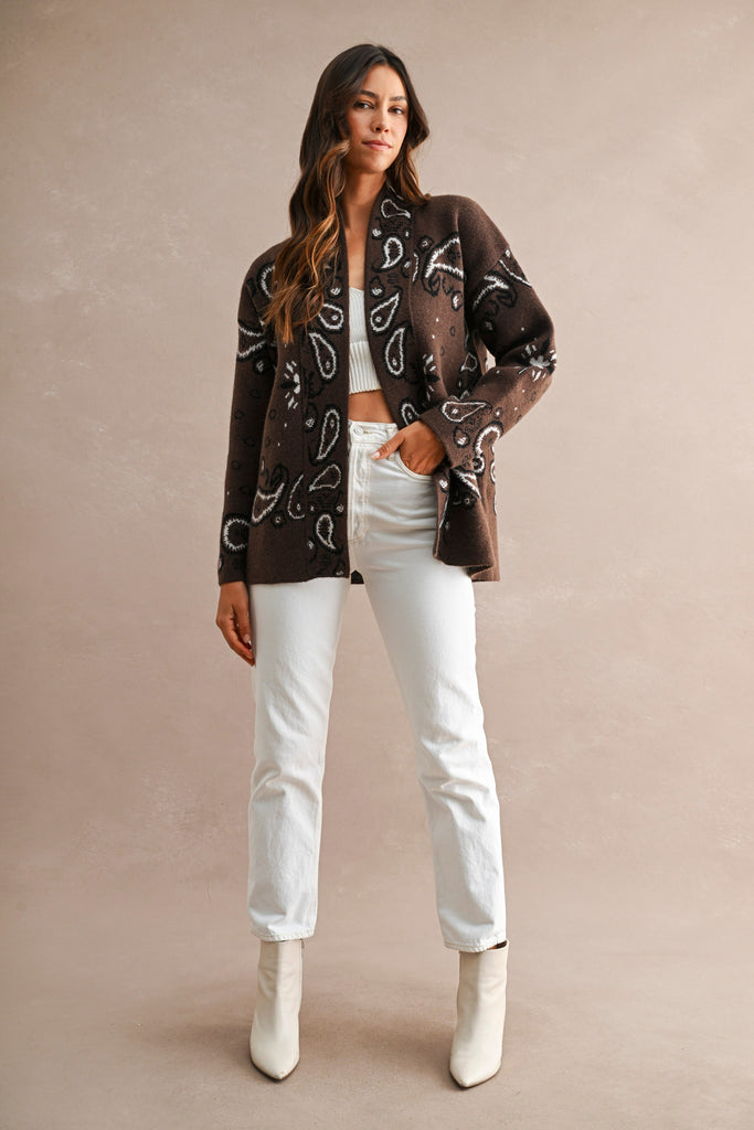 Welton Paisley Print Cardigan – MADISON