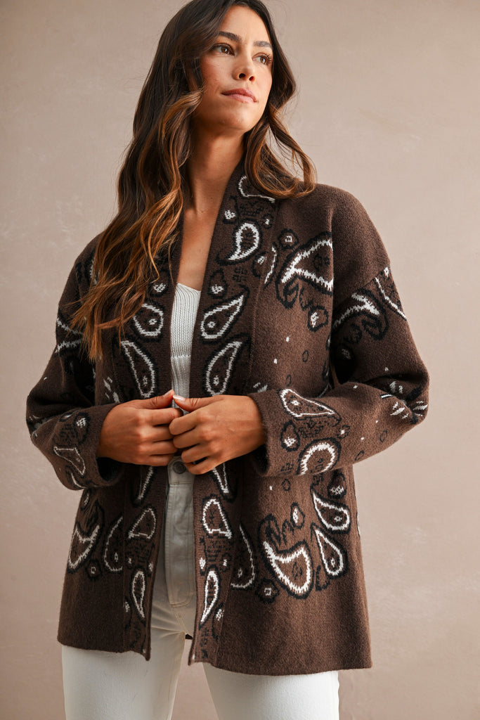 Welton Paisley Print Cardigan – MADISON