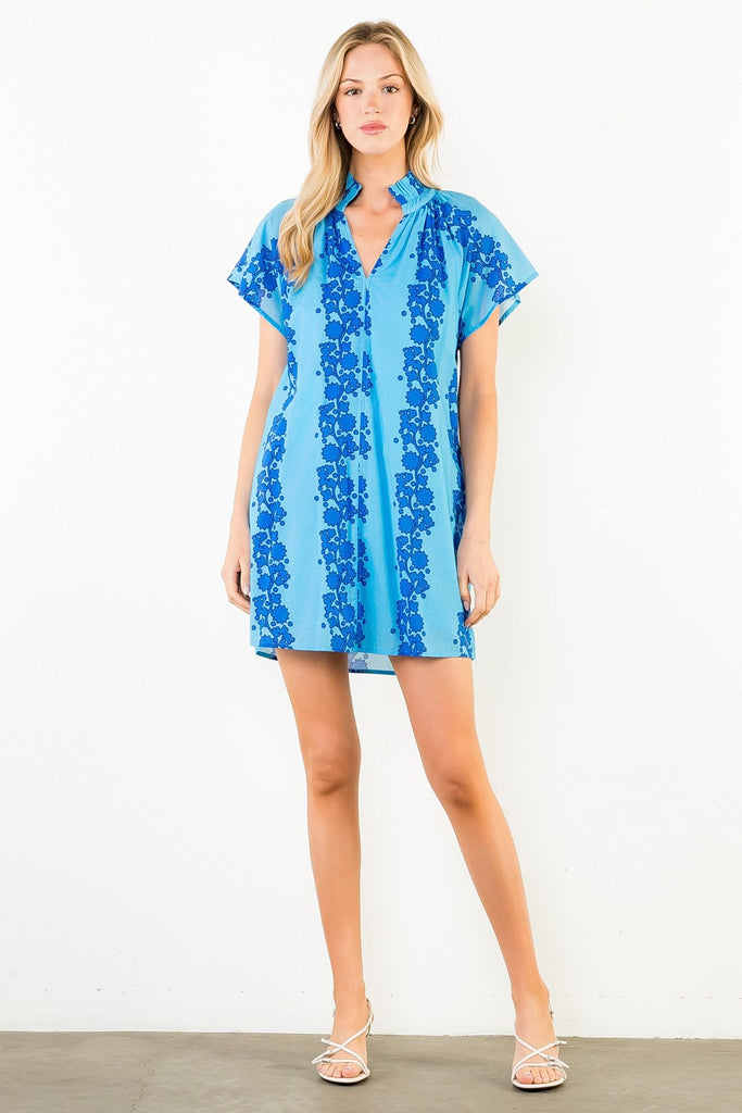 Emely Floral Print Dress, Blue – MADISON