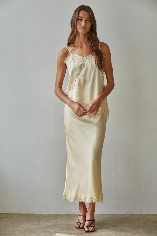 long maxi dresses for plus size Final Sale Plus Size Sleeveless 1 Tiered Maxi Dress in Yellow