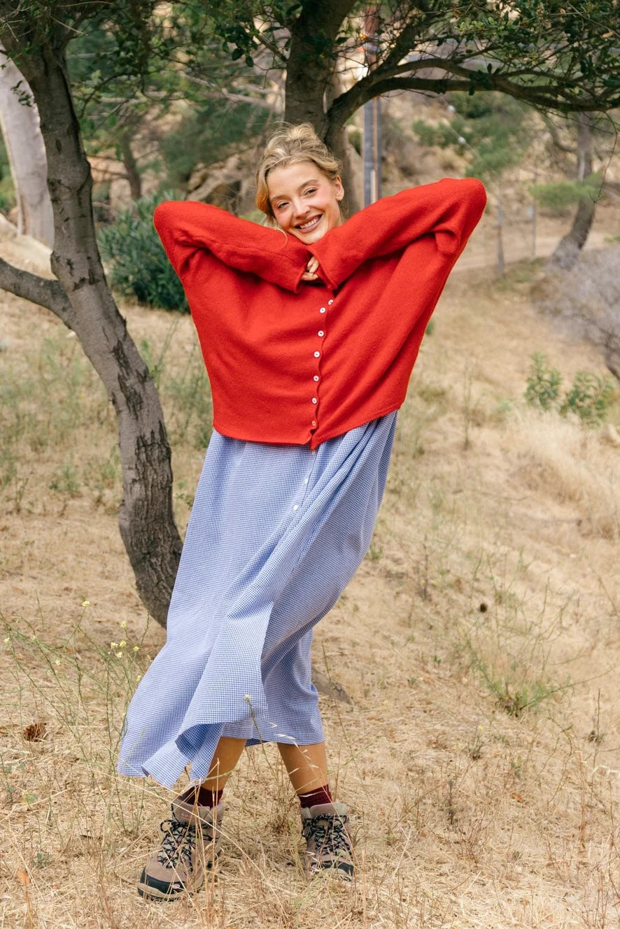Central Park Cardigan, Tomato – MADISON