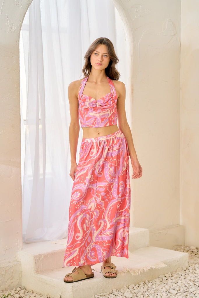 fitted lace wedding dress Guinevere Floral Tiered Maxi Dress – MADISON