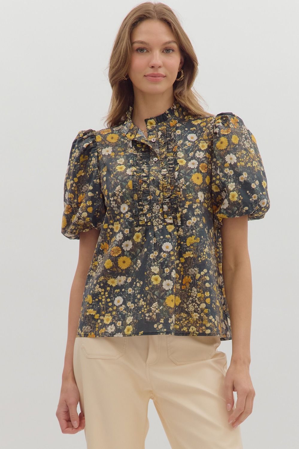 トップス emma Emma Floral Print Top – MADISON