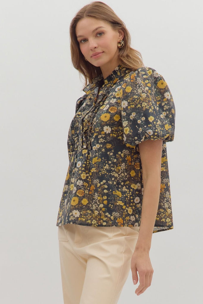 Emma Floral Print Top – MADISON