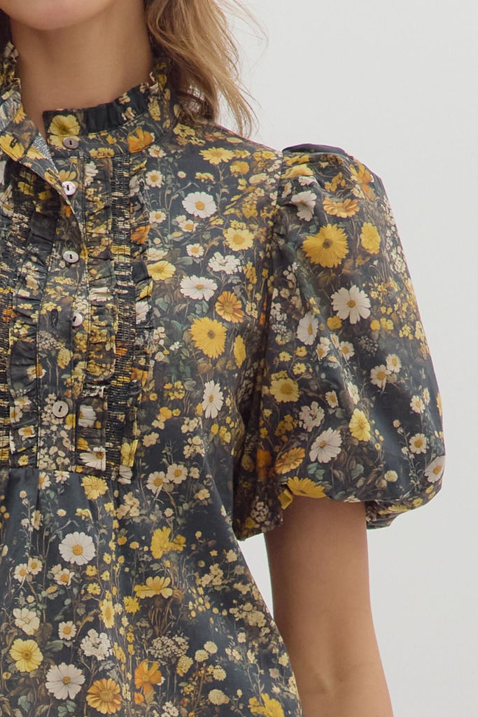 Emma Floral Print Top – MADISON
